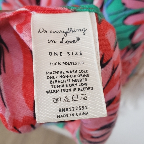 Do Everything In Love Floral Kimono Swim Coverup Boho Tassels Green Pink O/S - Picture 8 of 10